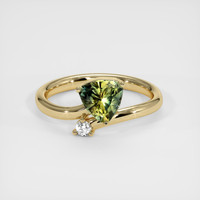 1.28 Ct. Bi Color Sapphire Ring, 18K Yellow Gold 1