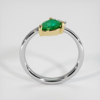 0.53 Ct. Emerald Ring, 18K Yellow & White 3