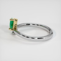 0.53 Ct. Emerald Ring, 18K Yellow & White 4
