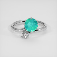 1.03 Ct. Emerald Ring, Platinum 950 1