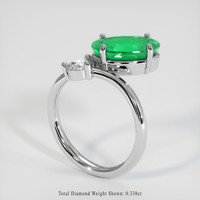 2.58 Ct. Emerald Ring, Platinum 950 2