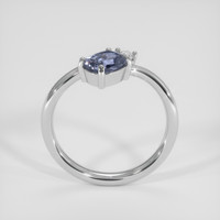 1.28 Ct. Greyish Blue Sapphire Ring, Platinum 950 3