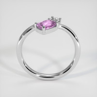 1.03 Ct. Purplish Pink Sapphire Ring, 10K White Gold 3