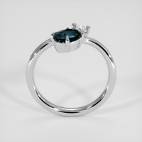 0.78 Ct. Bluish Green to Reddish Purple Alexandrite Ring, 14K White Gold 3