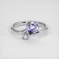 1.32 Ct. Bi Color Sapphire Ring, 14K White Gold 1