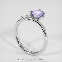 1.32 Ct. Bi Color Sapphire Ring, 14K White Gold 2