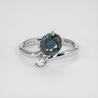 1.55 Ct. Color Change Sapphire Ring, 14K White Gold 1