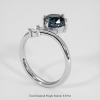 1.55 Ct. Color Change Sapphire Ring, 14K White Gold 2