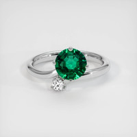 1.23 Ct. Emerald Ring, 18K White Gold 1