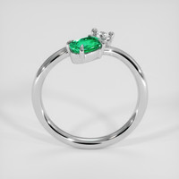0.43 Ct. Emerald Ring, 18K White Gold 3
