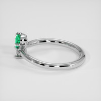 0.43 Ct. Emerald Ring, 18K White Gold 4
