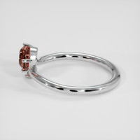 1.45 Ct. Peach Malaya Garnet Ring, 18K White Gold 4