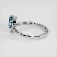 1.52 Ct. Greenish Blue Sapphire Ring, 18K White Gold 4
