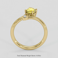 1.31 Ct. Orangish Yellow Sapphire Ring, 10K Yellow Gold 2