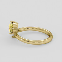 1.31 Ct. Orangish Yellow Sapphire Ring, 10K Yellow Gold 4