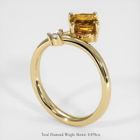 1.92 Ct. Yellowish Brown Sapphire Ring, 14K Yellow Gold 2