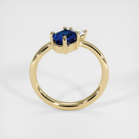 0.77 Ct. Blue Sapphire Ring, 18K Yellow Gold 3