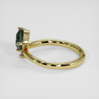 1.27 Ct. Bluish Green Sapphire Ring, 18K Yellow Gold 4