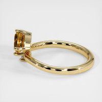 1.92 Ct. Yellowish Brown Sapphire Ring, 18K Yellow Gold 4
