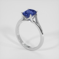 2.50 Ct. Blue Sapphire Ring, Platinum 950 2