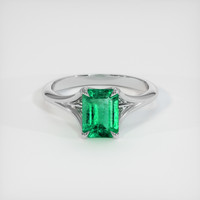1.43 Ct. Emerald Ring, Platinum 950 1
