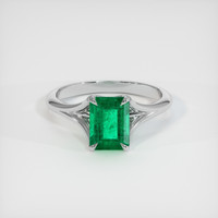 1.35 Ct. Emerald Ring, Platinum 950 1