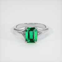 1.46 Ct. Emerald Ring, Platinum 950 1