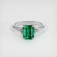 1.62 Ct. Emerald Ring, Platinum 950 1