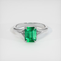 1.55 Ct. Emerald Ring, Platinum 950 1