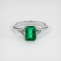 1.51 Ct. Emerald Ring, Platinum 950 1