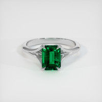 1.79 Ct. Emerald Ring, Platinum 950 1