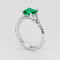 1.09 Ct. Emerald Ring, Platinum 950 2