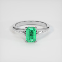 1.22 Ct. Emerald Ring, Platinum 950 1