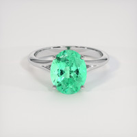 2.42 Ct. Emerald Ring, Platinum 950 1
