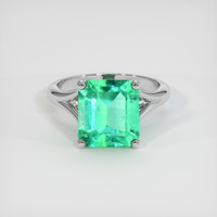 3.78 Ct. Emerald Ring, Platinum 950 1