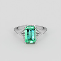2.67 Ct. Emerald Ring, Platinum 950 1