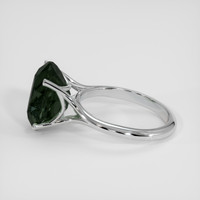 8.09 Ct. Bluish Green Sapphire Ring, Platinum 950 4