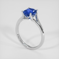 2.05 Ct. Blue Sapphire Ring, Platinum 950 2