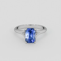 2.67 Ct. Blue Sapphire Ring, Platinum 950 1