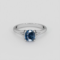 1.27 Ct. Blue Sapphire Ring, Platinum 950 1