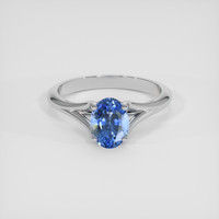 1.37 Ct. Blue Sapphire Ring, Platinum 950 1