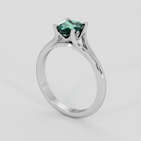 1.18 Ct. Bluish Green Sapphire Ring, Platinum 950 2