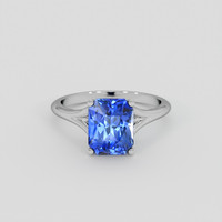 2.86 Ct. Blue Sapphire Ring, Platinum 950 1