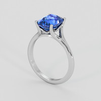 2.86 Ct. Blue Sapphire Ring, Platinum 950 2