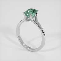 1.72 Ct. Bluish Green Sapphire Ring, Platinum 950 2