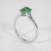 2.62 Ct. Bluish Green Sapphire Ring, Platinum 950 2