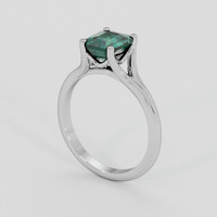 1.77 Ct. Bluish Green Sapphire Ring, Platinum 950 2