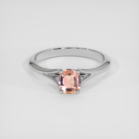 0.92 Ct. Padparadscha Sapphire Ring, Platinum 950 1