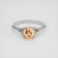 3.02 Ct. Padparadscha Sapphire Ring, Platinum 950 1