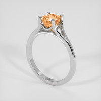 3.02 Ct. Padparadscha Sapphire Ring, Platinum 950 2